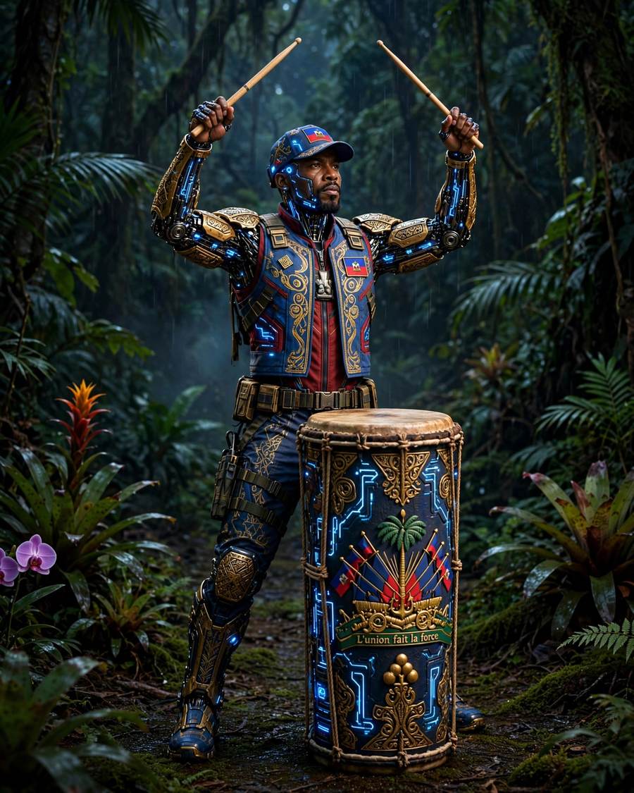 TANBOUYÈ 2100 — futuristic Haitian art